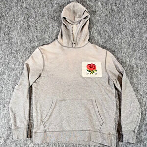 Kent & Curwen David Beckham Hoodie Small Gray Rose Patch Ombré NWOT Cotton